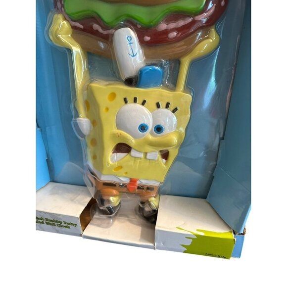 Sponge Bob 2004 Molded Wall Clock Krabby Patty‎ Nickelodeon NEW Open Box Vintage - Picture 4 of 9